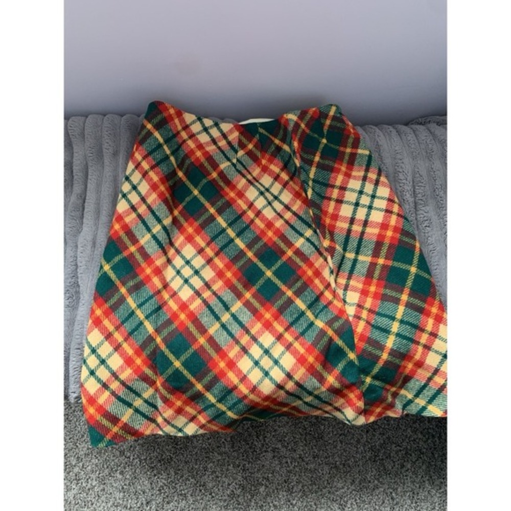 VTG Pandora Costume Maker Mini Skirt Juniors‎ 13-14 Plaid Orange Green Plaid